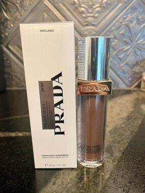 Prada Liquid Foundation DC80 — Deep Beige Brown with Cool undertones